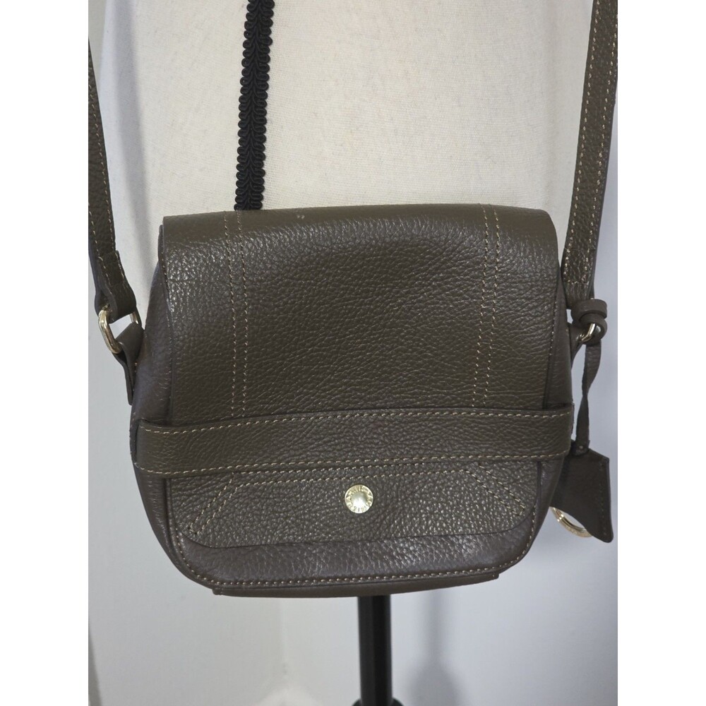 PERFECT Isaac Mizrahi Black Pebbled Leather CROSSBODY ShoulderBag Purse EUC